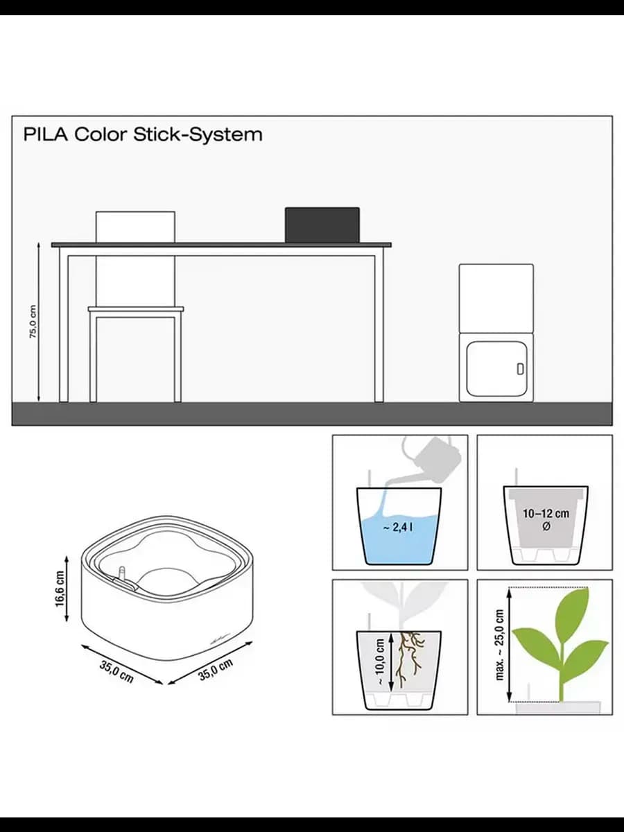 Кашпо для растений PILA Color Stick